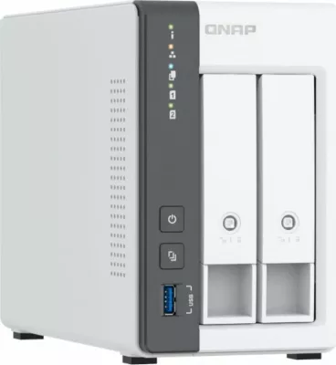 Server fajllash NAS Qnap TS-216G 2-bay 4GB DDR4 2.5GbE pa disqe, bardhë/gri
