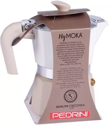 kafetiere moka, Pedrini, MyMoka 02CF168 Color 2025, 3 filxhanë, alumin i lyer, shumëngjyrëshe