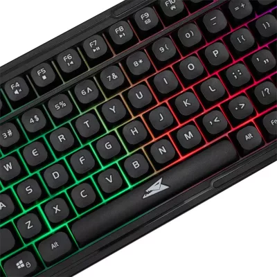 Tastierë me maus Baracuda Orca BGC-011, RGB, me kabllo, e zezë