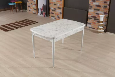 Tavolinë ngrënie me zgjatje Hanah Home, Trend Carrara