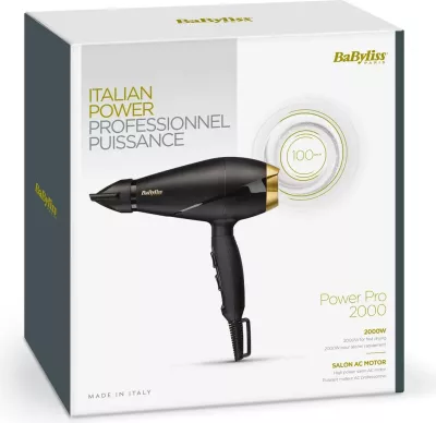 Tharëse për flokë Babyliss, 2000W, e zezë 