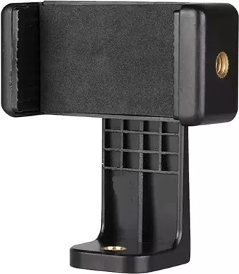 Mbajtës telefoni rrotullues, Telesin PJ-TRP-002, rrotullim 360°, filetë 1/4", cold shoe, kompatibilitet me shumicën e telefonave, e zezë