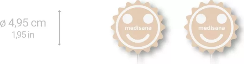 Elektroda Medisana TT 250, 4 copë, të vogla, Bezhë