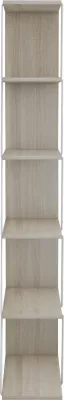 Raft librash MINI TARS FH2241.11 melaminë sonoma-shufra metali të bardha 65x22-24x146H cm