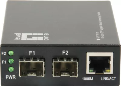 Konvertues media LevelOne GVT-2011, 2 x SFP, 1 x RJ45, Gigabit Ethernet