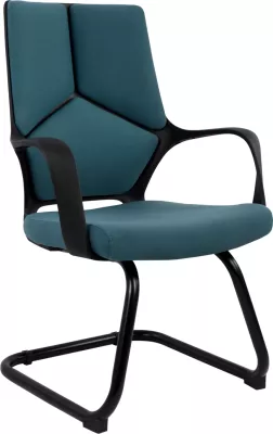 Karrige konferencash FH0168.06, e zezë/blu, 63,5x59x94,5 cm