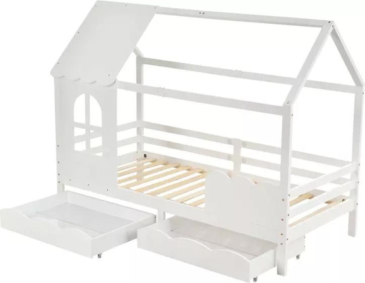 Krevat për fëmijë Montessori Domer FH710.03, i bardhë