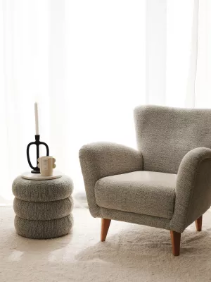 Karrige krahu Atelier del Sofa, teddy, ngjyrë gri
