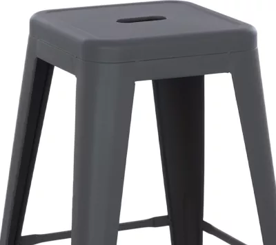 Karrige për bar mesatare MELITA-PRO FH8573.50 metalike ngjyrë gri 43x43x67 cm