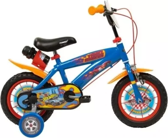 Biçikletë fëmijësh TOIMSA HOT WHEELS 1268, 12 inç, Blu, me 4 rrota