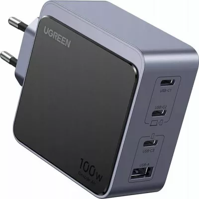 Karikues Ugreen Nexode Air 35043 100W 3x USB-C + 1x USB-A, pa kabllo, gri