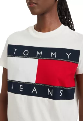 Maicë për femra Tommy Hilfiger Jeans DW0DW22818, e bardhë [Madhësia: S]