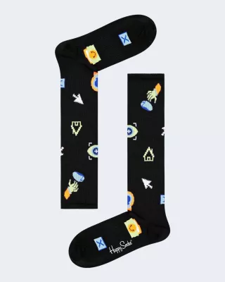 Çorape të gjata për femra Happy Socks ATTEC03, të zeza [Madhësia: 36 - 40]