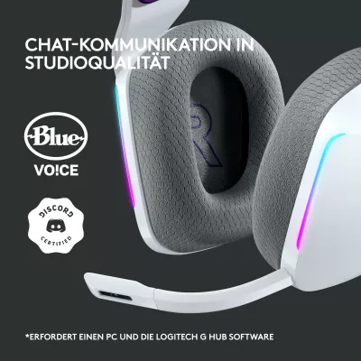 Kufje gaming Logitech G733 LIGHTSPEED, Wireless, RGB, të bardha
