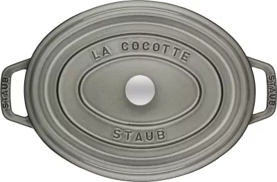 Tenxhere gize Staub La Cocotte 29cm, emajl, gri