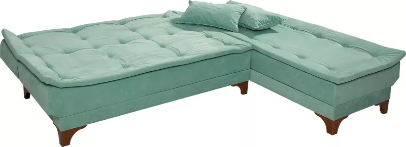 Kënd-sofë krevati Atelier del Sofa, kënd i djathtë, ngjyrë deti e gjelbër