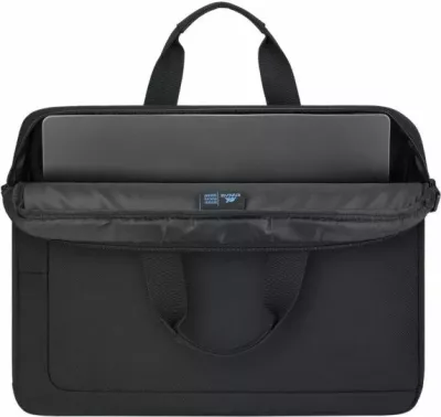 çantë laptopi RIVACASE 8036 16\", material i papërshkueshëm nga uji, me rrip të rregullueshëm, e zezë