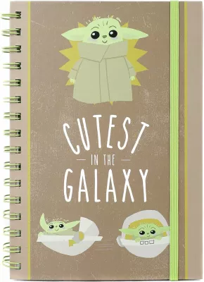 Fletore Pyramid Star Wars: The Mandalorian “Cutest in the Galaxy” A5, me spirale, me llastik mbyllës jeshil