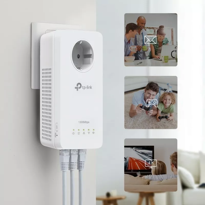 Adapter rrjeti TP-Link TL-WPA8631P KIT, 300 Mbit/s, Wi-Fi 5, i bardhë