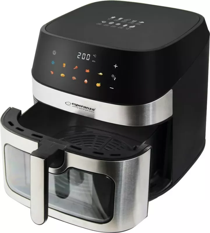 Fritezë ajri Esperanza EKA005, 8L, 1600W, Inox