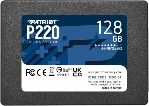 SSD disk PATRIOT P220 128GB 2.5" SATA3, e zezë