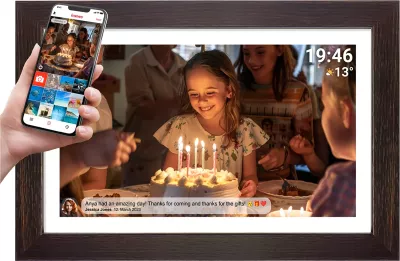 Kornizë digjitale Denver Frameo PFF-1543DW, 15.6", 16 GB, Full HD, Kafe