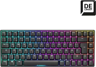 Tastierë mekanike SHARKOON SKILLER SGK50 S3, Gateron Brown, RGB, 75%, DE layout, e zezë