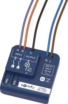 Modul marrës nën suvatim për dritë Somfy 1822649 Izymo On/Off io, 220–240V, 10A