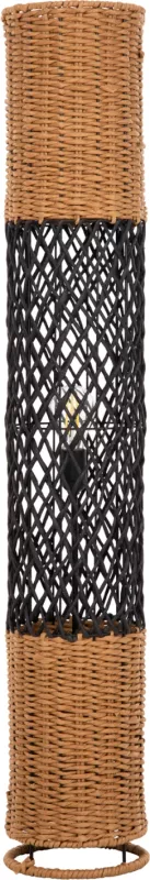 Llambë dyshemeje, FH4342, metal-letër, ngjyrë bezhë-rërë dhe e zezë, Φ20Χ120H cm