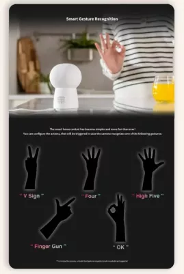 Kamerë IP smart me hub Aqara Camera Hub G3 2K (1296p), Zigbee 3.0, Wi‑Fi, pan/tilt 360°, e bardhë