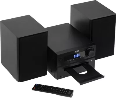 Mini tower HI-FI Adler AD 1917 me Bluetooth, CD, USB, FM Radio, e zezë