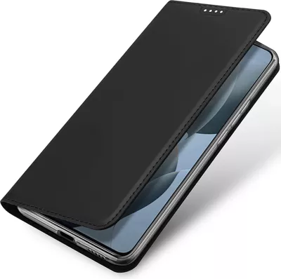 Mbështjellës Dux Ducis Skin Pro për Xiaomi Poco X6 Pro 5G/Redmi K70E, me kapak, xhep për kartela, e zezë