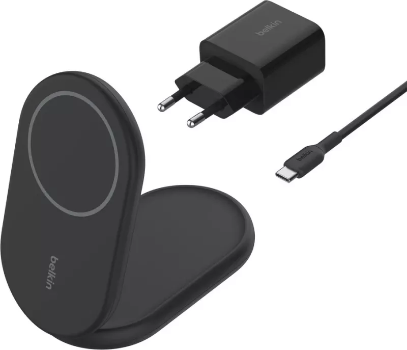 Karikues wireless Belkin BoostCharge WIB007VFBK për smartphone, 20W, USB Type-C, i zi