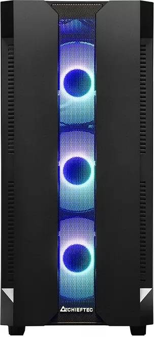 Kasë Chieftec Hunter GS-01B-OP, midi tower, xham i temperuar, RGB, e zezë