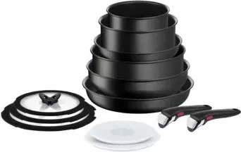 Set enësh gatimi Tefal Ingenio Unlimited L7639002, alumin, 13 copë, e zezë