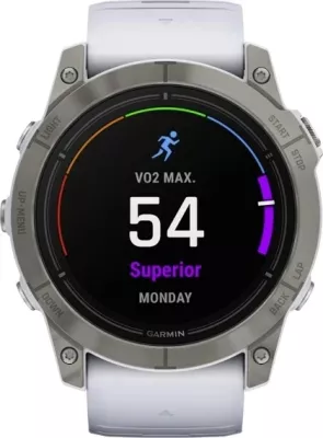 Smartwatch Garmin epix Pro (Gen 2), 51 mm, 32 GB, Titanium, Bardhë