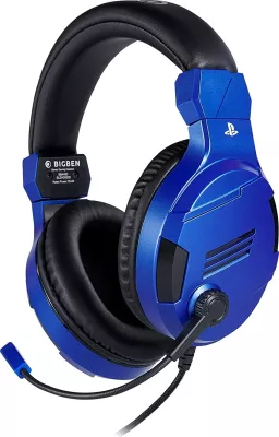 Kufje gaming me kabllo Bigben V3 stereo, kompatibile PS4, kabllo 220 cm, blu