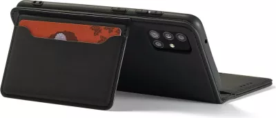 Mbështjellës Hurtel Magnet Card Case për Xiaomi Redmi Note 11 Pro, me kapak, portofol dhe qëndrim, i zi