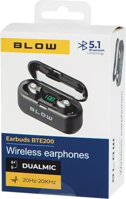 Dëgjuese BLOW Earbuds BTE200, 2000mAh, të zeza