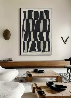 Pikturë dekorative Cebra, kornizë druri e zezë, kanavacë, 80x120x4cm