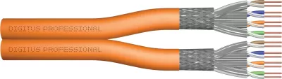 Kabllo rrjeti Digitus Cat7, 500m, duplex, S/FTP, portokalli