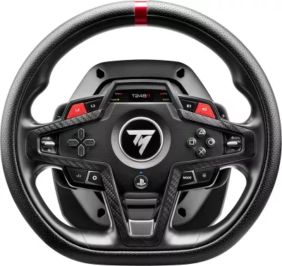 Volan garash Thrustmaster T248R, PC/PS5/PS4, force feedback 3.1 Nm, LCD, me set 3 pedale T3PM, i zi