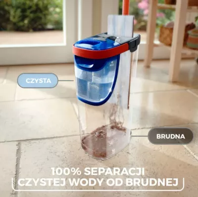 Mop i sheshtë Vileda H2prO, mikrofibër, i zi