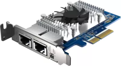Kartë rrjeti 10GbE QNAP QXG-10G2T-X710, 2-Port RJ45 (NBASE-T), PCIe 3.0 x4