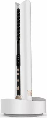 Drejtues flokësh SkinVibe Luna MiniWireless SV-003WH 22 W, pa kabllo, pllaka qeramike 20 mm, 3 temperatura 165-210°C, ekran LCD, fikje automatike, i bardhë