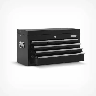 Kuti veglash (top chest) VONHAUS 3500075, 6 sirtarë, metal, 60×26×34 cm, e zezë