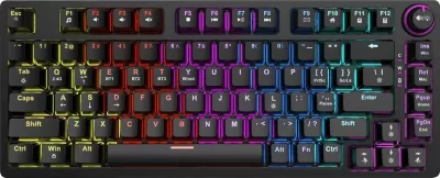 Tastierë mekanike wireless Savio Phenix, Gateron Yellow Pro, 82 taste, RGB, e zezë