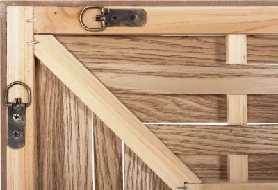 Pasqyrë muri drejtkëndore FH4225 bambu në ngjyrë dushku 120x2,5x80 cm