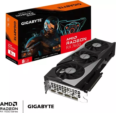 Kartelë grafike Gigabyte Radeon RX 7600 OC 8G, 8 GB, GDDR6, PCI Express 4.0, e zezë