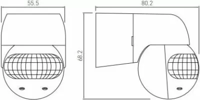 Sensor lëvizjeje IR GTV CR-CR13000-00, montim në mur 180°, IP44, 220-240V, i bardhë